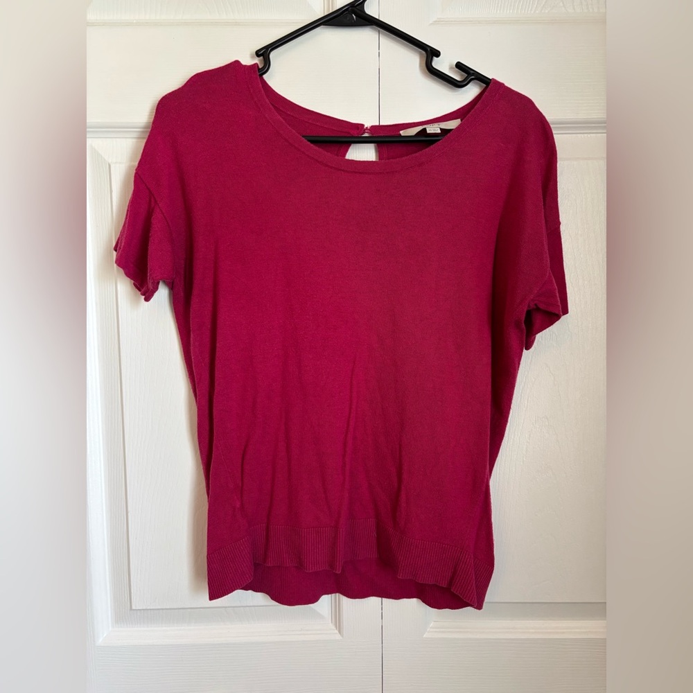LOFT Blouse Red Pink Extra Small